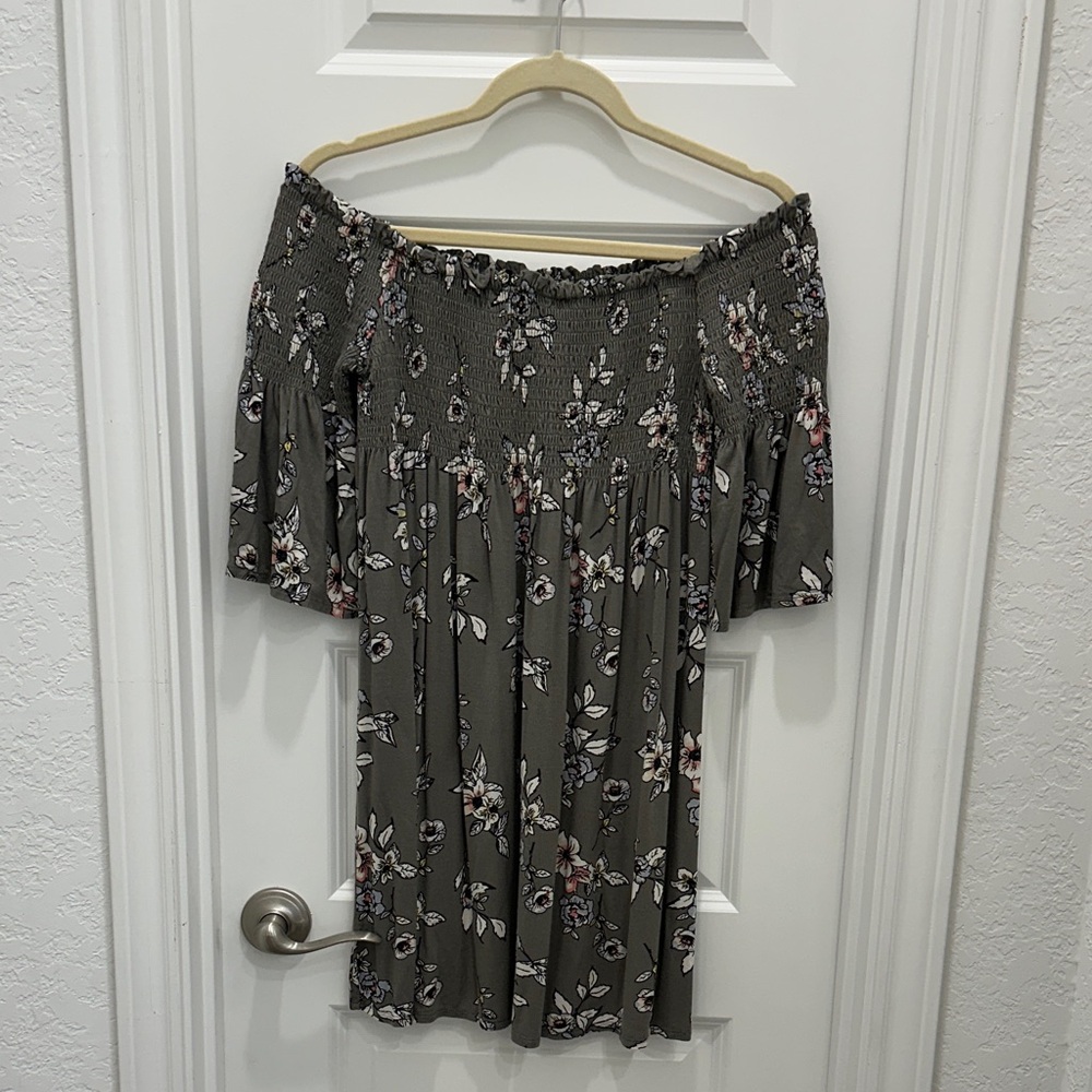 Floral Off-Shoulder Mini Dress